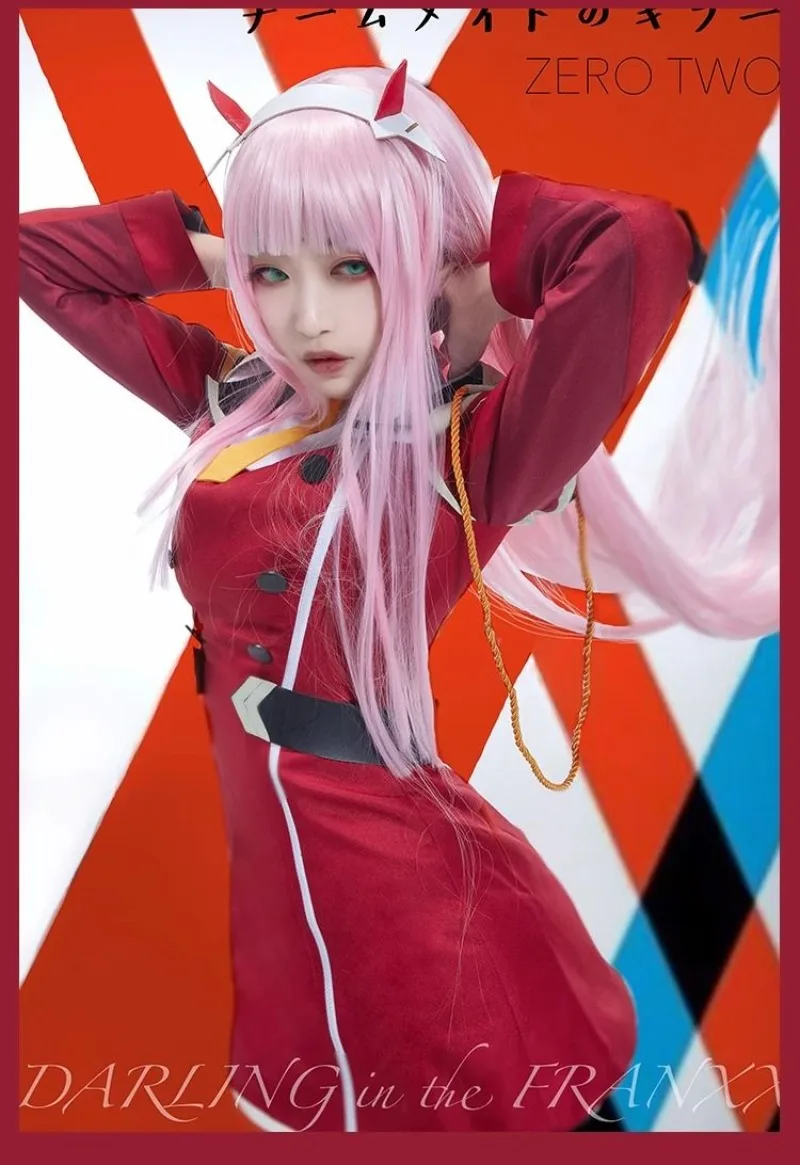 DARLING in the FRANXX Zero Two Red Uniform Cosplay Costume