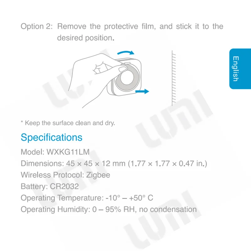 Smart Wireless Mini Switch Sensor Zigbee Connection Remote One Key Control Butto