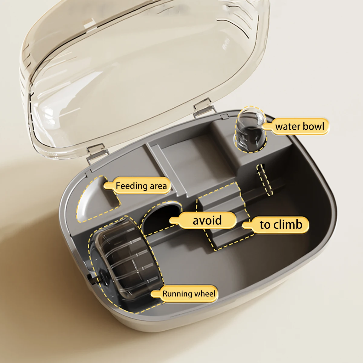 Hamster Cage Running Roller Skating Toy Transparent Suitable Mice Hamster Guinea Pig Small Animals 2