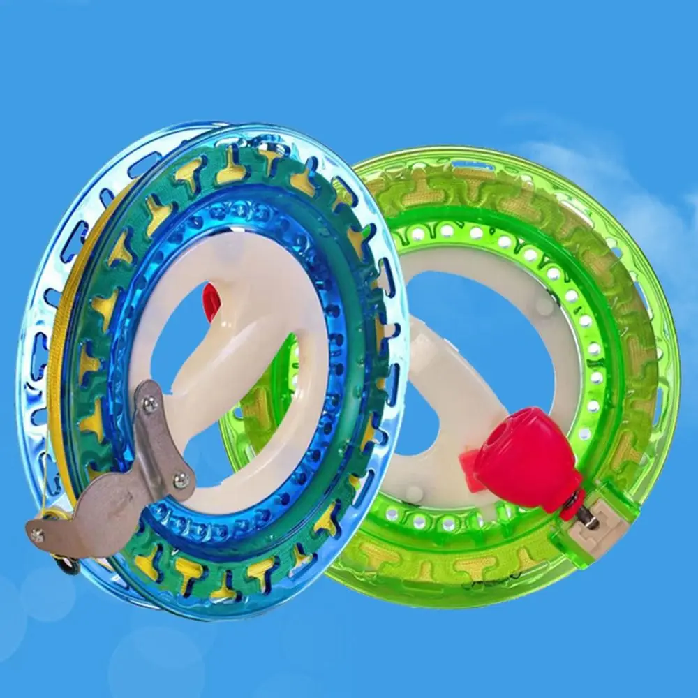 Flying Handle Tool Kite Reel Winder Fire Wheel String Spool with String 18/20/22cm Come with Lock Kite Line Winder String 2