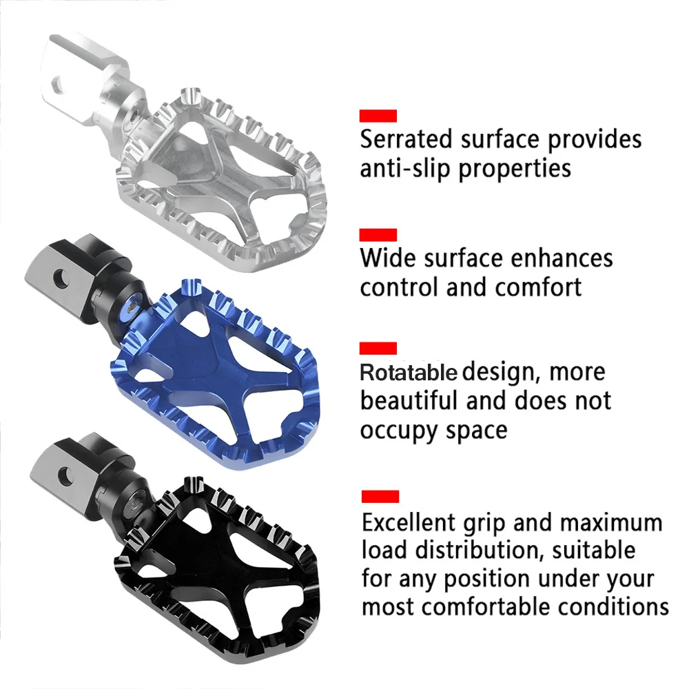 Motorcycle Footrest Foot pegs Pedal Foot Rest For BMW R1200RS LC R1200R R1250RS R1250R 2015-2023 CNC Billet Wide R 1200 R RT R9T