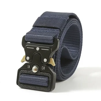 Cintura Mimetica in Nylon con Sgancio Rapido, Fibbia in Metallo Resistente, per Caccia, Addestramento, Polizia, Cinture Militari Nere per Uomini e Donne