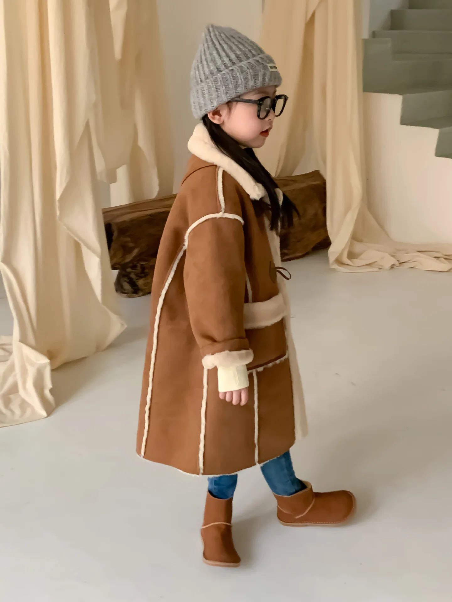 Girls Coat New Winter Thickened Long Coat - Uniqwear