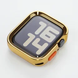 Premium Full TPU Bumper Cover for Smartwatch Cases - Durable Protective Accessories (Plating gold)