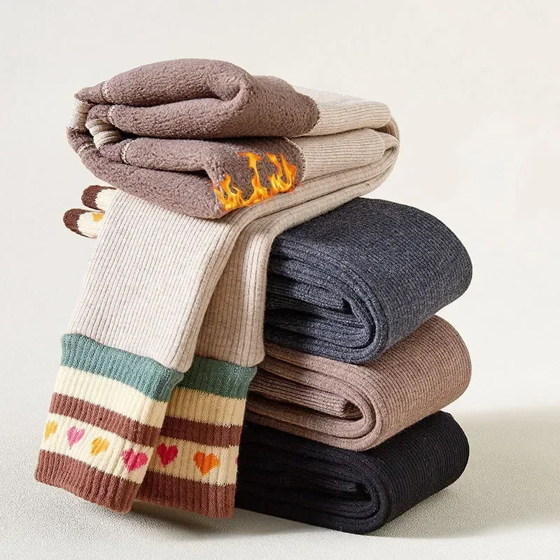 جديد الشتاء سماكة بناطيل تدفئة للفتيات 3-12 سنة شريط طماق الأطفال فتاة نحيل زائد المخملية قلم رصاص بنطلون الزي