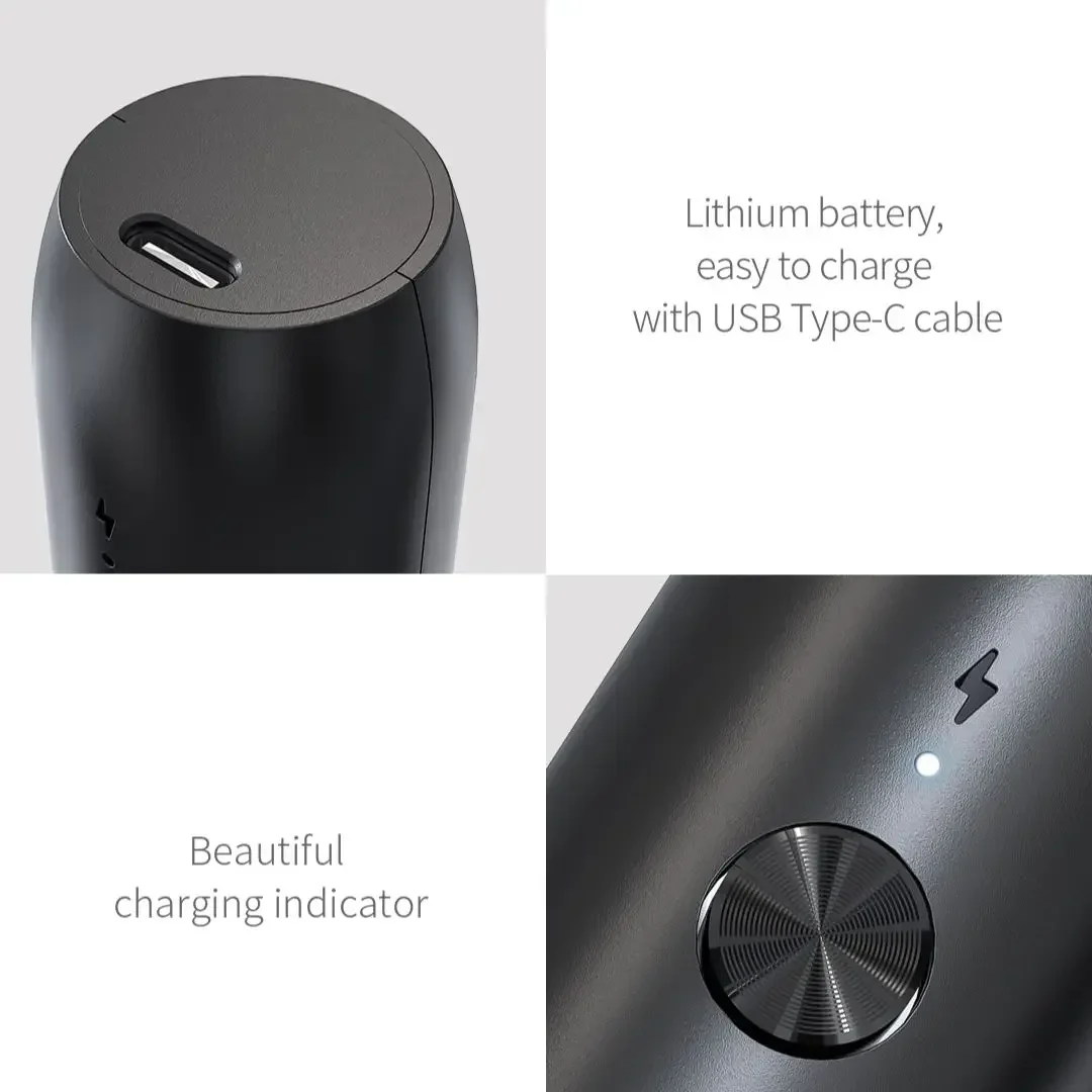 Electric Milk Frother 304 Stainless Steel Mini Milk Frother Rechargeable USB Type-C Rechargeable Blender Coffee Blender 5