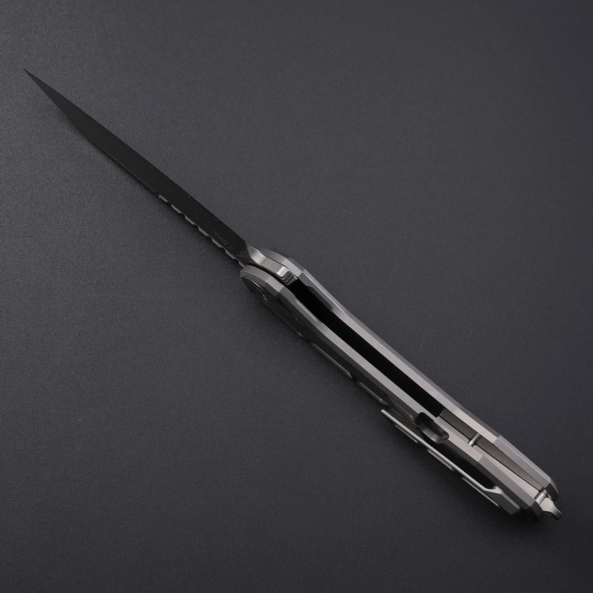 TWOSUN TS45 Folding Knife D2 M390 Steel Knife edc Gear for Men Titanium Handle Ball Bearing Outdoor Hunting Camping  Pocket Tool 3