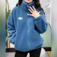 Thickened Fleece Lined Jacket Winter Warm Cotton Coat for Mom Anti-Aging Women's Clothing Loose Slimming Top Full Sleeve