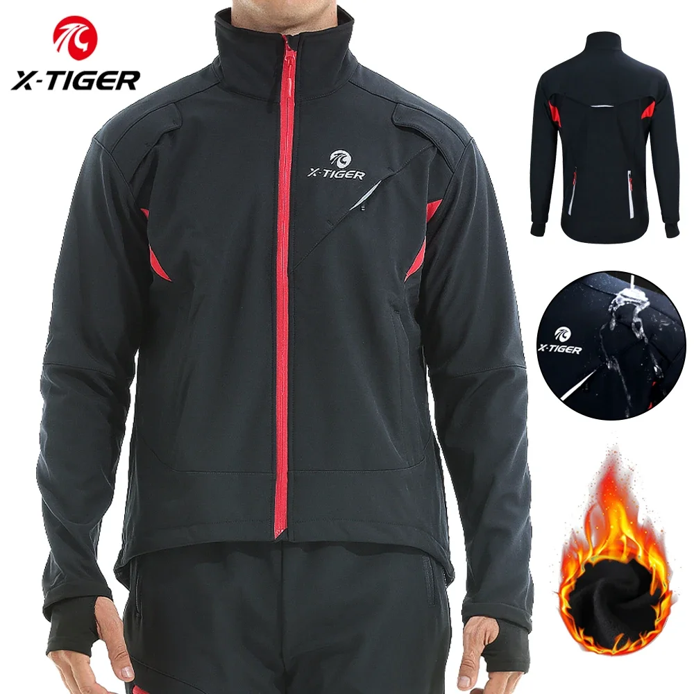 Winter Fleece Thermal Cycling Jacket Coat Windproof Bicycle Clothing Autumn Outdoors Sport Cycling Camping Hiking Jacket