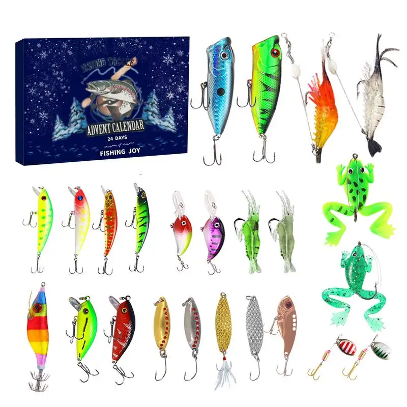 calender fishing lures Advent Calendar 2026 Christmas - 24 Days Fishing Advent Calendar for Fisher Adult Men Teen Boys this advent calendar makes each day leading up to Christmas a reel celebration Fishing Lures Advent Calendar for