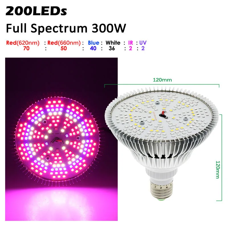 LED Hydroponic Growth Light led grow lamp led plant light growing lamp bulb E27 Grow Bulb Full Spectrum UV Lamp Plant Flower Seedling Supplementary light