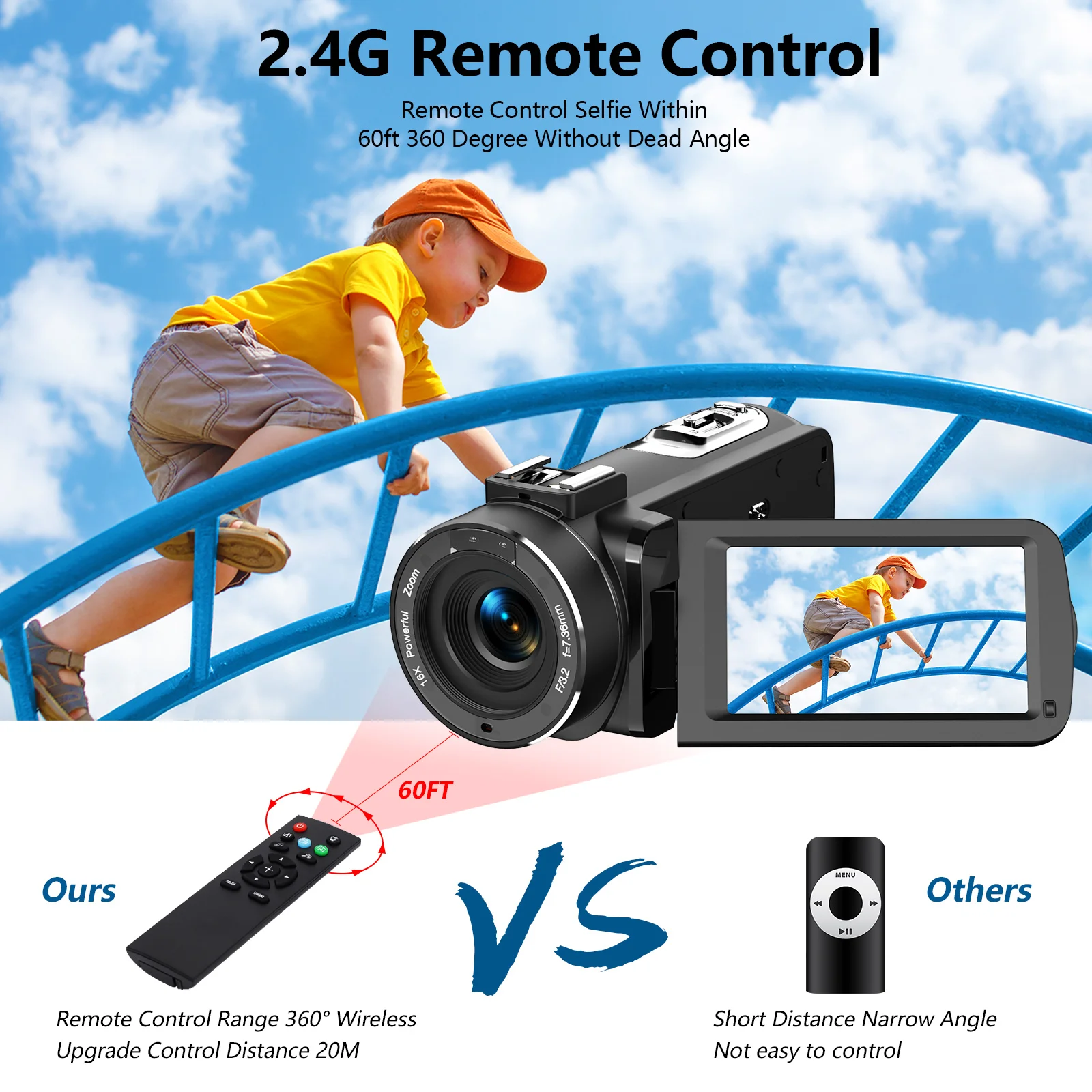 

Цифровая камера 2,7 K, видеокамера s с поворотным сенсорным экраном 3,0 дюйма, ИК камера ночного видения с 18-кратным увеличением, камера с батареей в подарок, DV