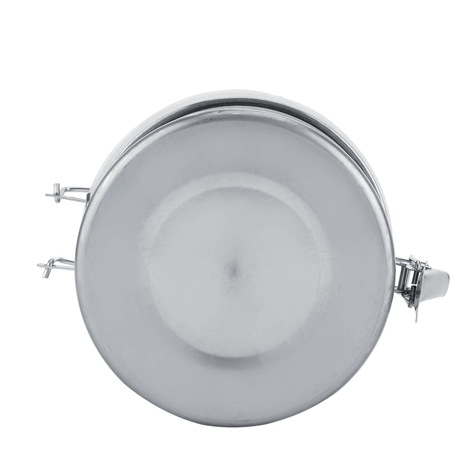 Set Di 4 Contenitori Ermetici In Acciaio Inox 410, Con Coperchio Trasparente E Morsetto, Capaci Da 575 A 950 Ml, Impilabili E Resistenti