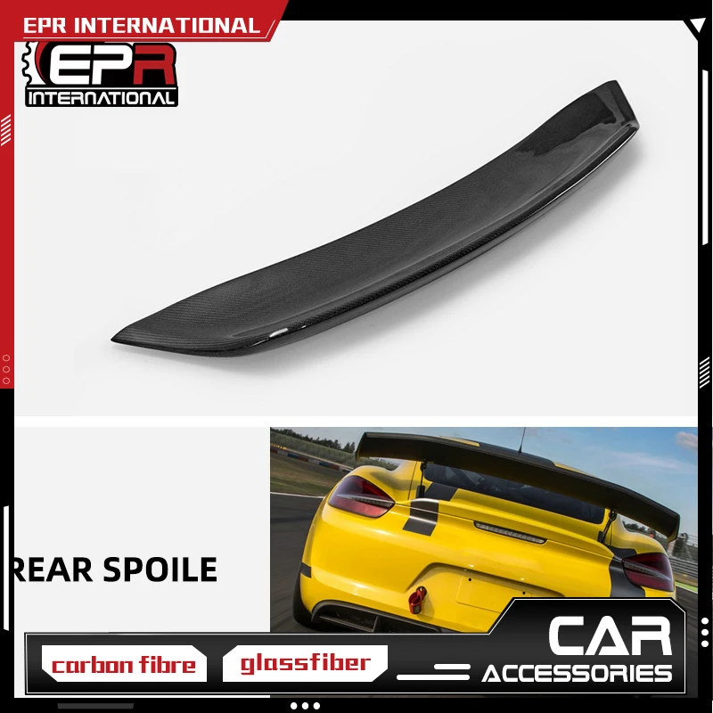 

Carbon Fiber Spoilers Wing For Porsche Cayman 718 (2016 on ) 982 (Not for Boxster) GT4 Type Rear Trunk Duckbill Spoiler Lip