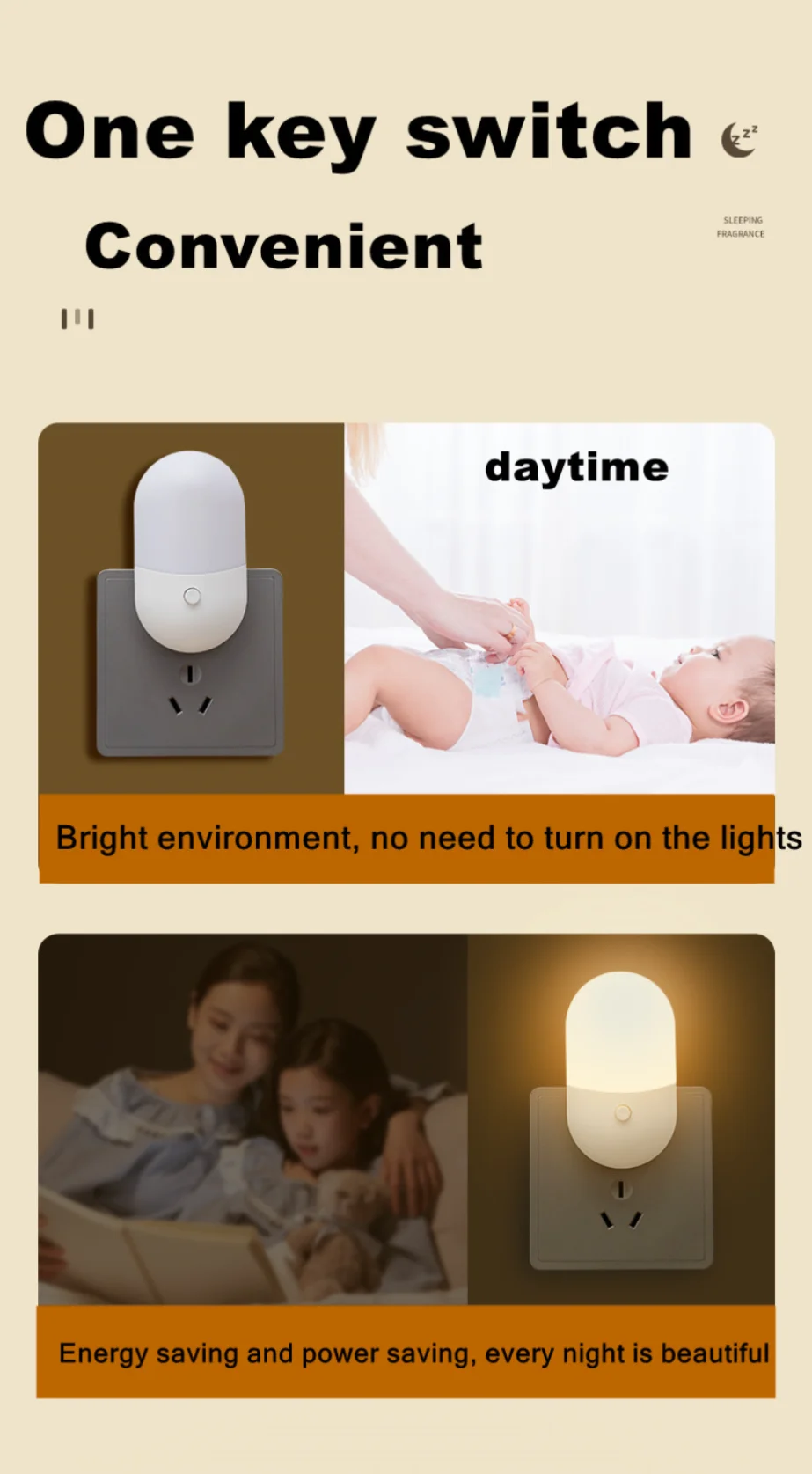 PaaMaa Bedside Lamp Night light EU US Plug LED Night Light AC220V Bedroom Lamp Gift for Children Cute Night Lamp For Corridor WC