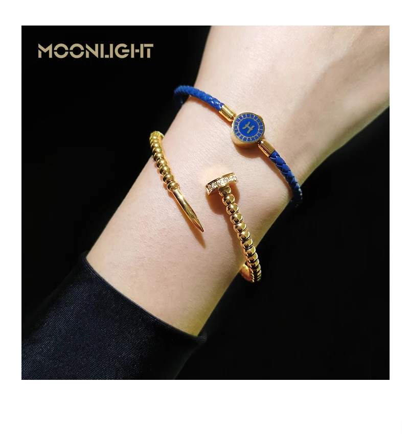Classic A-Z Initial Letters Bracelets For Women Stainless Steel Genuine Braided Leather Bracelet Couple Birthday Jewelry Gifts