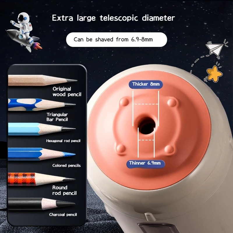 완전 자동 연필 깎이 초등학생 연필 깎이 자동 리드 공급 전기 연필 깎이