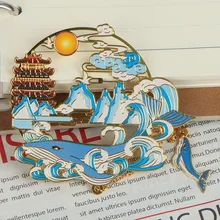  1PC Creative Luxury Stationery Metal Bookmark Chinese Style Vintage Bookmarks Gift for Teachers Students School Office Supplies 
