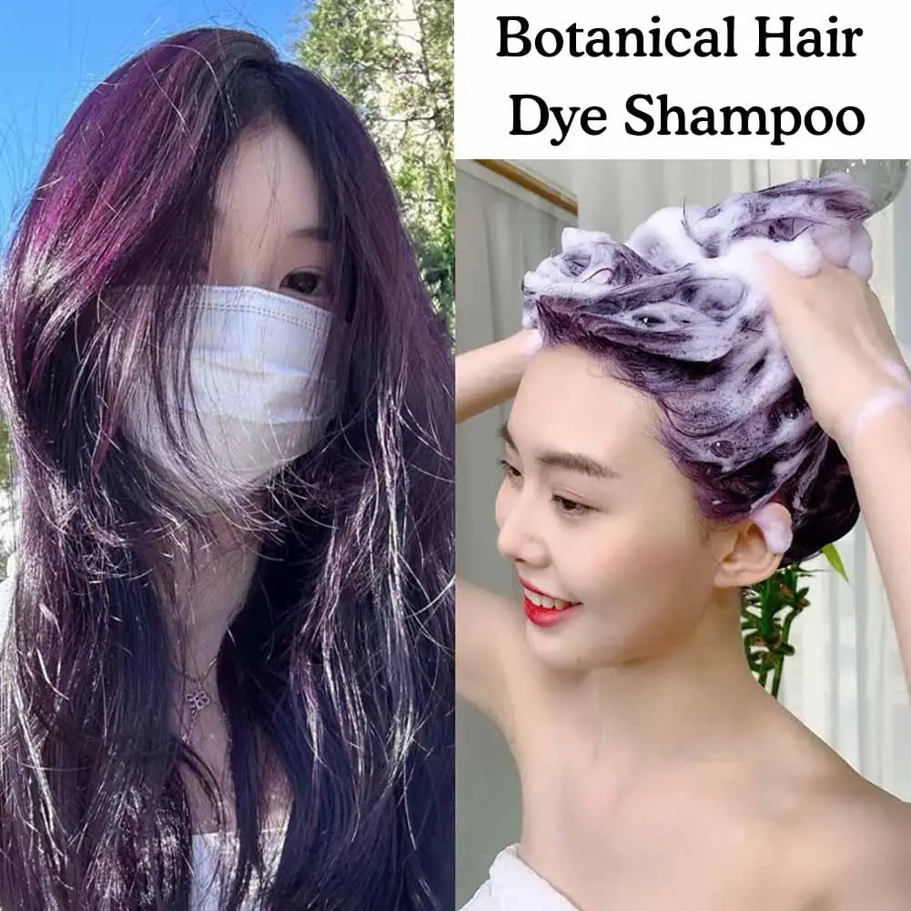 

Botanical Hair Dye Shampoo Permanent Bubble Dye Hair Cream Dye Soft Hair Repair Ammonia-free Dye Botanical Shine Hair Formu C3J2