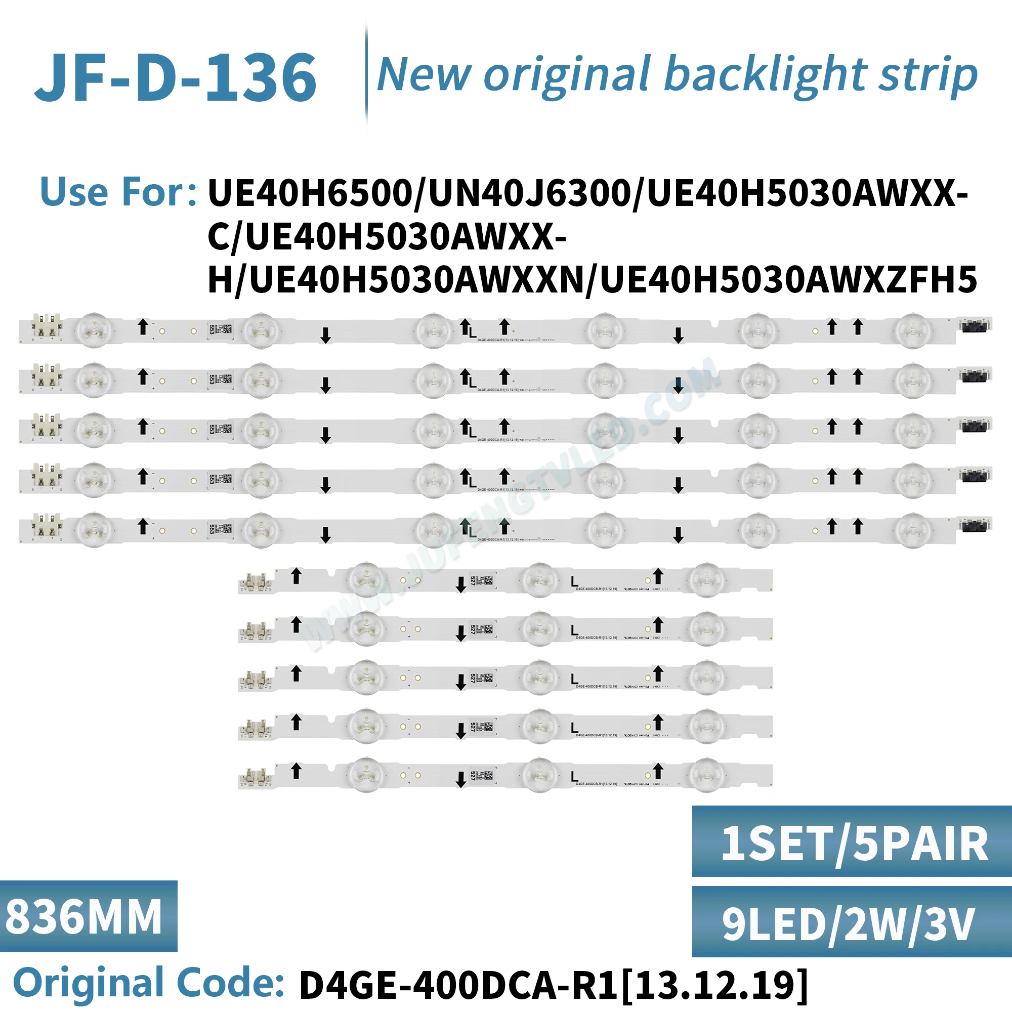 

LED Backlight strip For UE40H5570 UE40H5505 UE40H5500 UN40H5500 D4GE-400DCA-R1 D4GE-400DCB-R1 D4GE-400DCA-R2 R2 2014SVS40