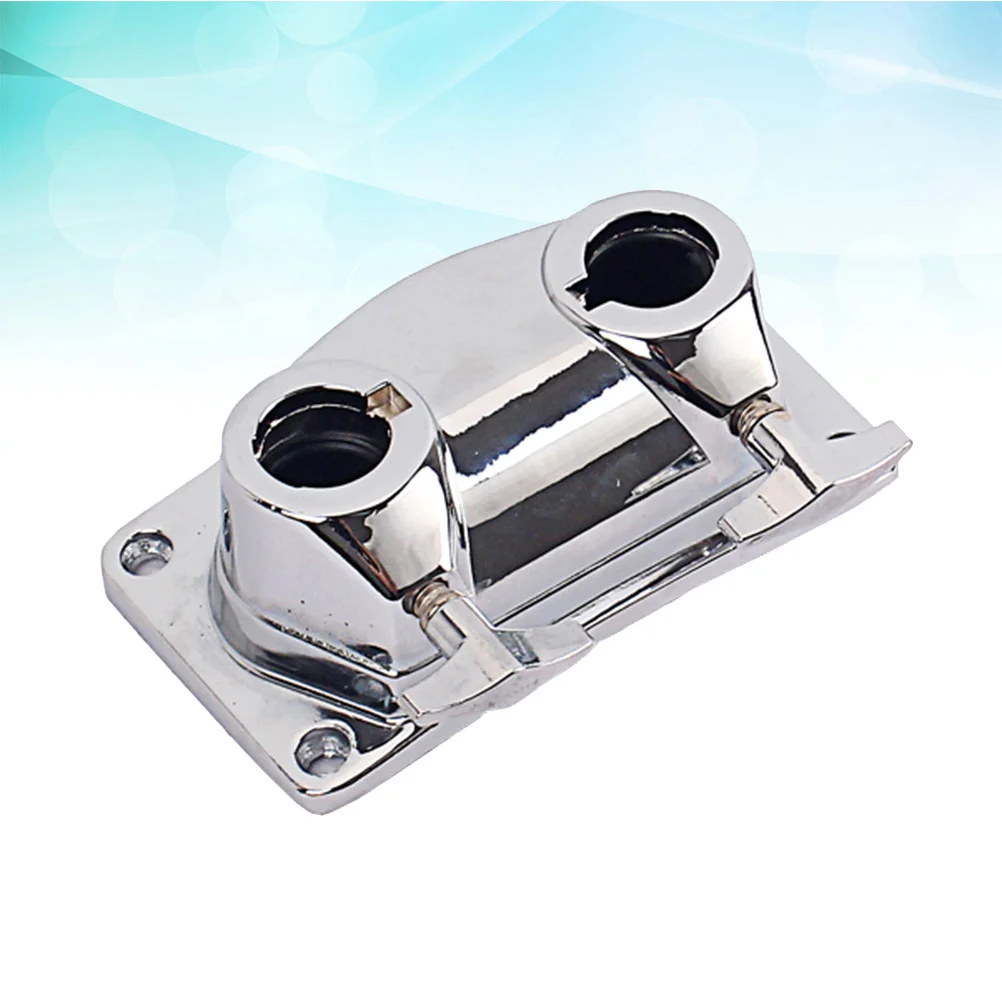 

Durable Metal Double Hole Drums Base Plate Drum Tom Mount Bracket Rack Clamp Percussion Accessory WC80