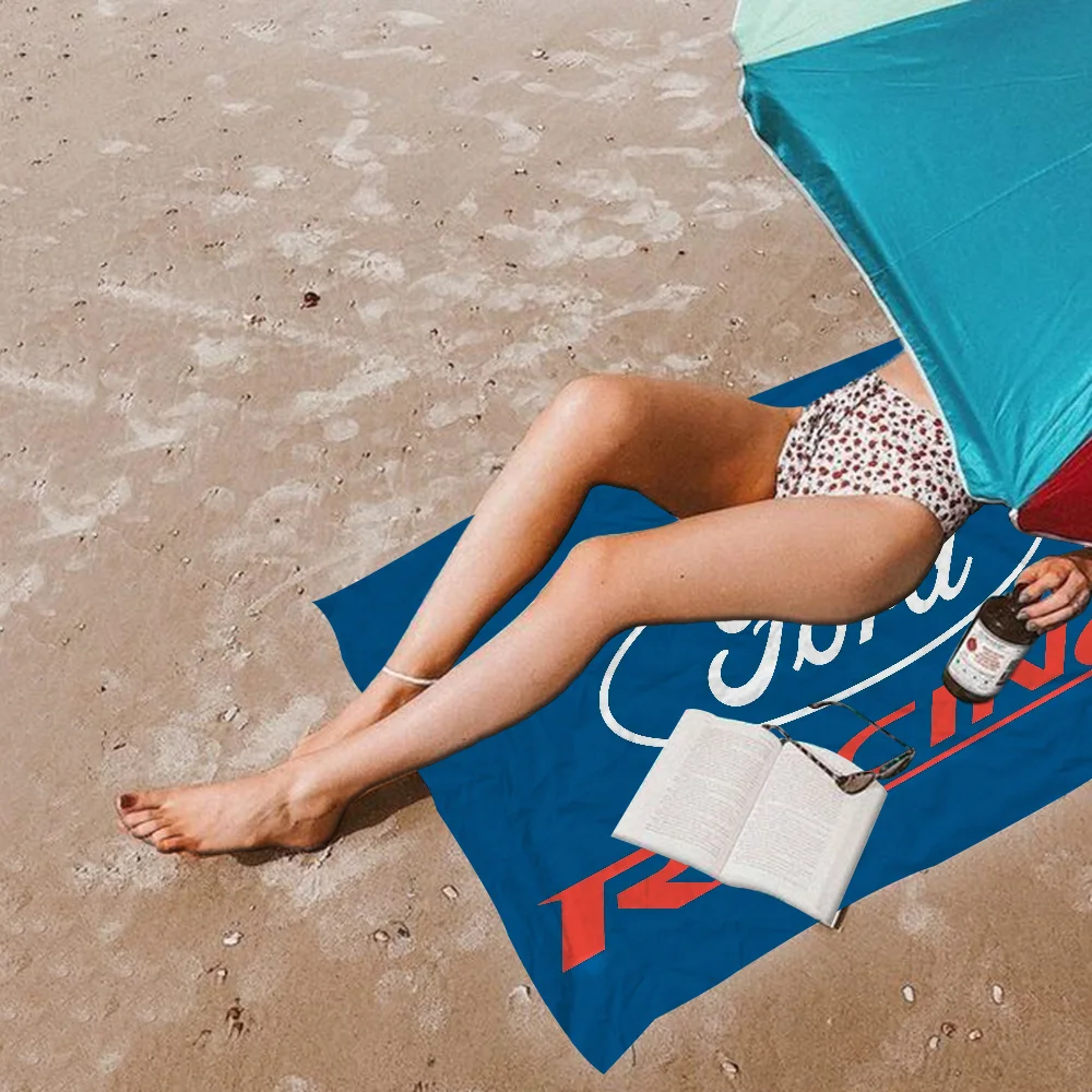 F-Ford mustang 50 Years Microfiber Printed Beach Towel Mountain Climbing Yoga Beach Swimming Running Absorbent Soft Towel 2
