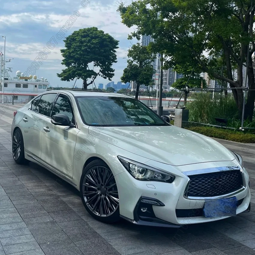 인피니티 Q50 스포츠 2018 2019 2020 좌우 앞 범퍼 안개등 커버 램프 프레임 그릴 커버 자동차 액세서리