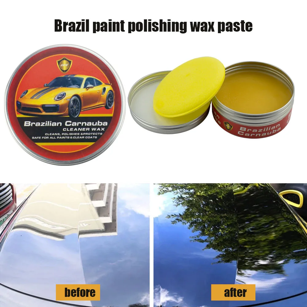 150g Carnauba Paste Car Wax Auto Paint Care Wax Brazilian Polishing Paste High Gloss Shine Super Hydrophobic Coating Glazing