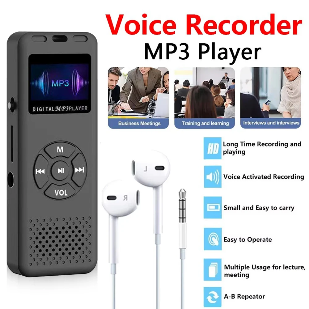 8-64GBMinienregistreurAudio/son/voixnumériquelecteurMP3pratiqueenregistreurvocalnumériqueFMMiniRadioqualitésonoreHiFi-AliExpress44
