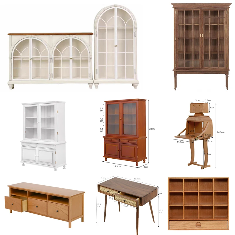 アンティーク　ドールハウス　キャビネット　食器棚 ドールハウスミニチュア食器棚ミニロッカーレトロロボットワイン