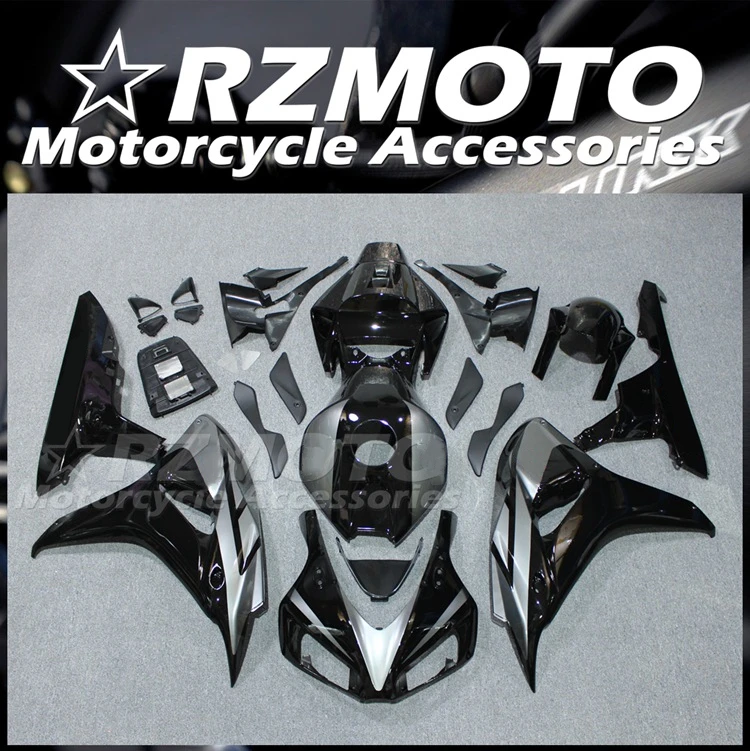 

4Gifts New ABS Whole Motorcycle Bike Fairings Kit Fit for HONDA CBR1000RR 2006 2007 06 07 Bodywork Set Custom Black Gray