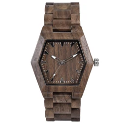 Men's Stylish Wooden Design Quartz Watch - Unique Simple Fashion Timepiece (W426 - 2)