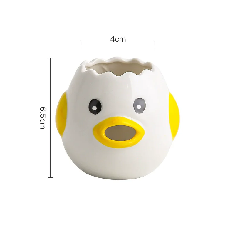 Cartoon Little Chicken Ceramic Egg Separator Egg Yolk Egg White Separator Filter Baking Tool For Bakery Kitchen Tools