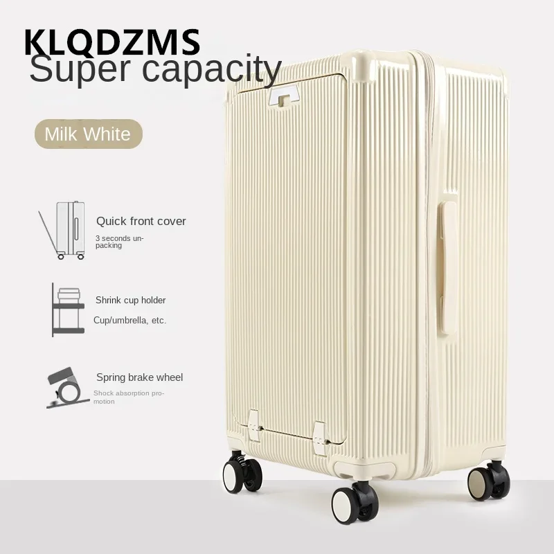 KLQDZMS High Quality Suitcase 24"26"28"30 Inch Large Capacity Cart Case Cart Style Travel Bag with Wheels Rolling Suitcase