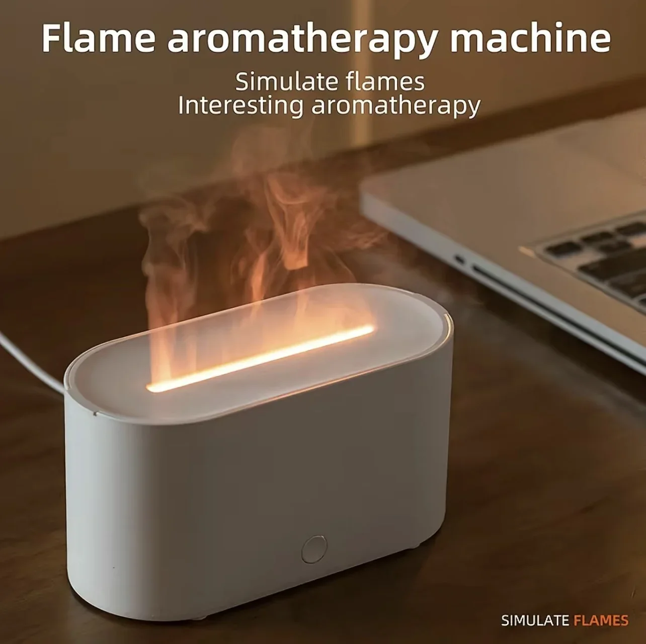 Enhanced Aromatic Flame Humidifier with LED Light