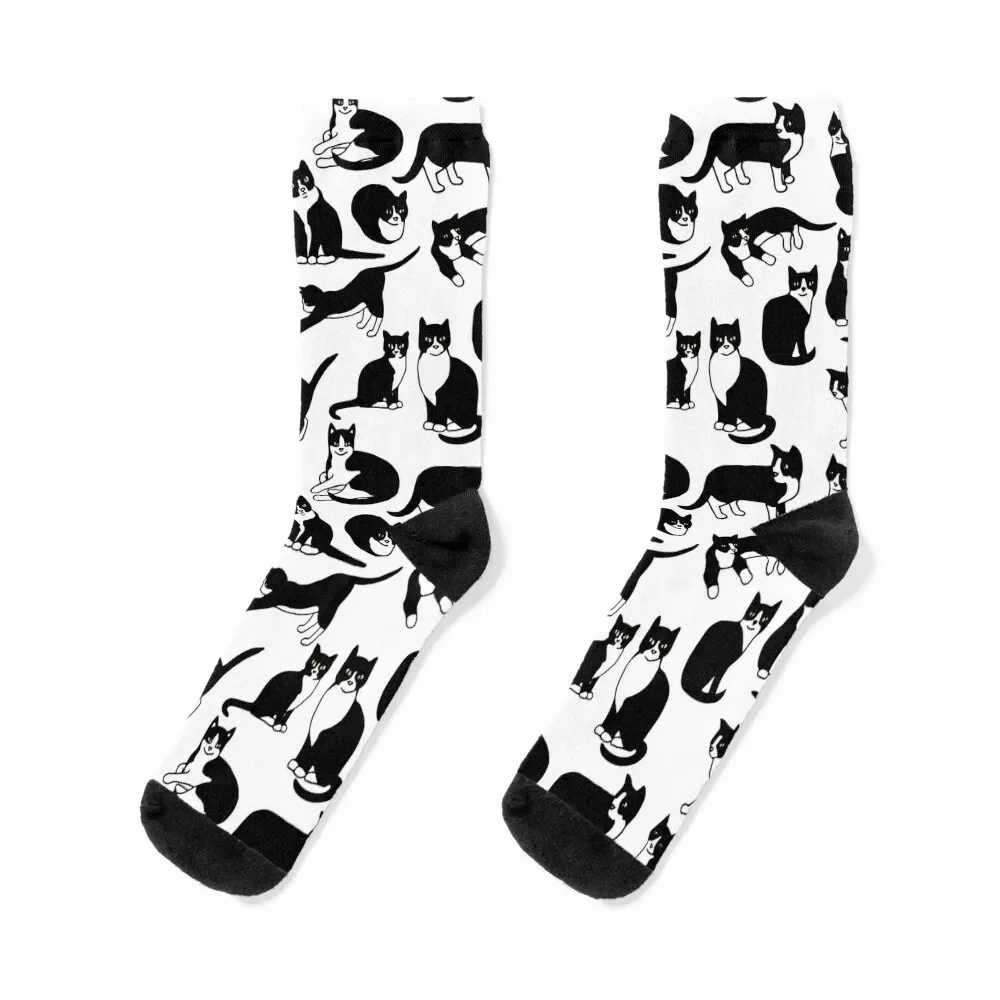 Tuxedo Cats pattern Socks cute cotton Designer Man Socks Women's
