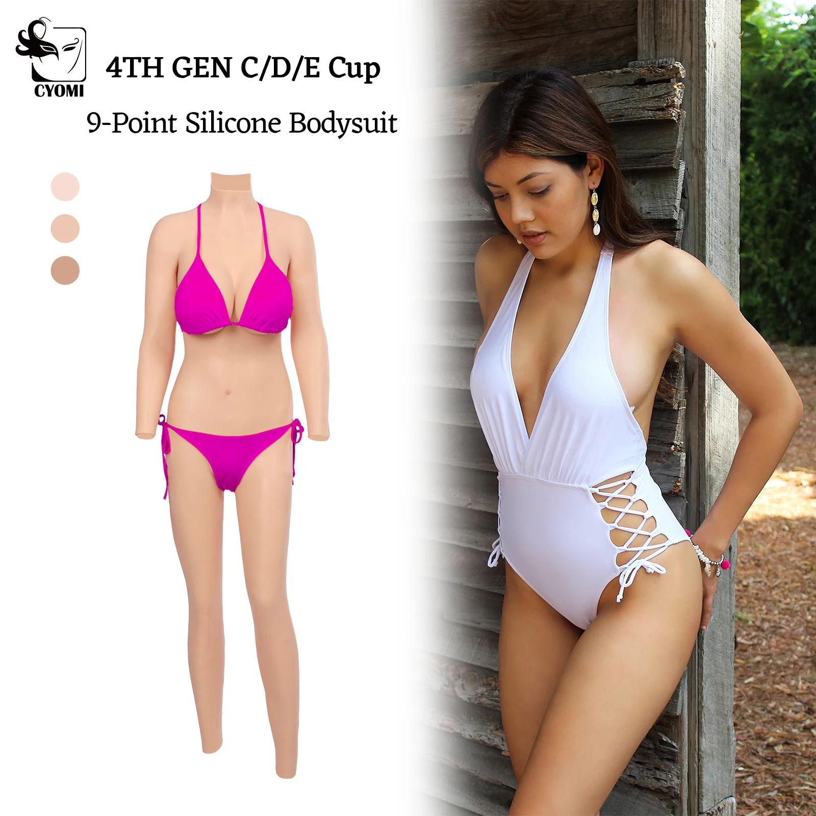 CYOMI 8. Generation Fake Boobs Silikon-Ganzbodysuit, realistische Brustformen, Transgender, Crossdresser, männlich zu weiblich, Cosplay, Shemale 1