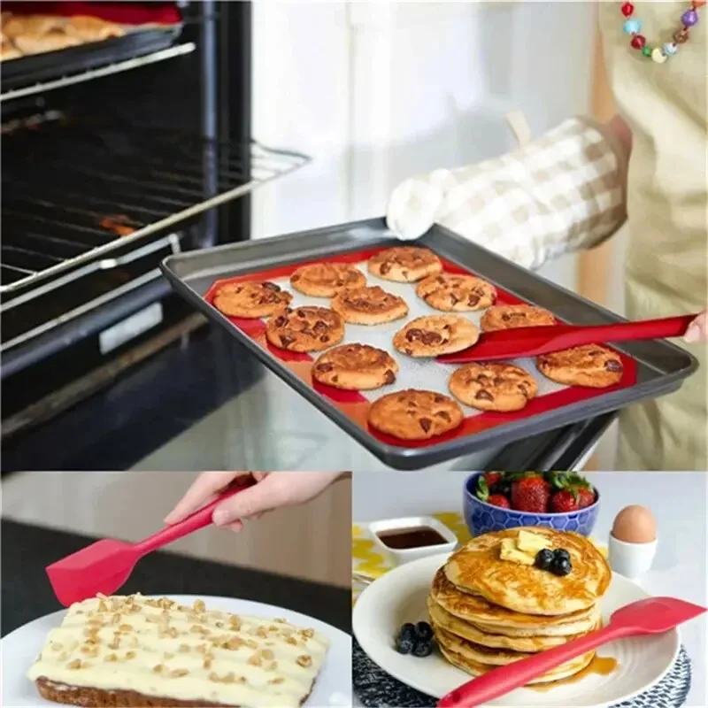 1PC Silicone Spatula Cream Spatula High Temperature Resistant Non-stick Spoon Kitchen Baking Accessories and Tools silicone spatula baking tools