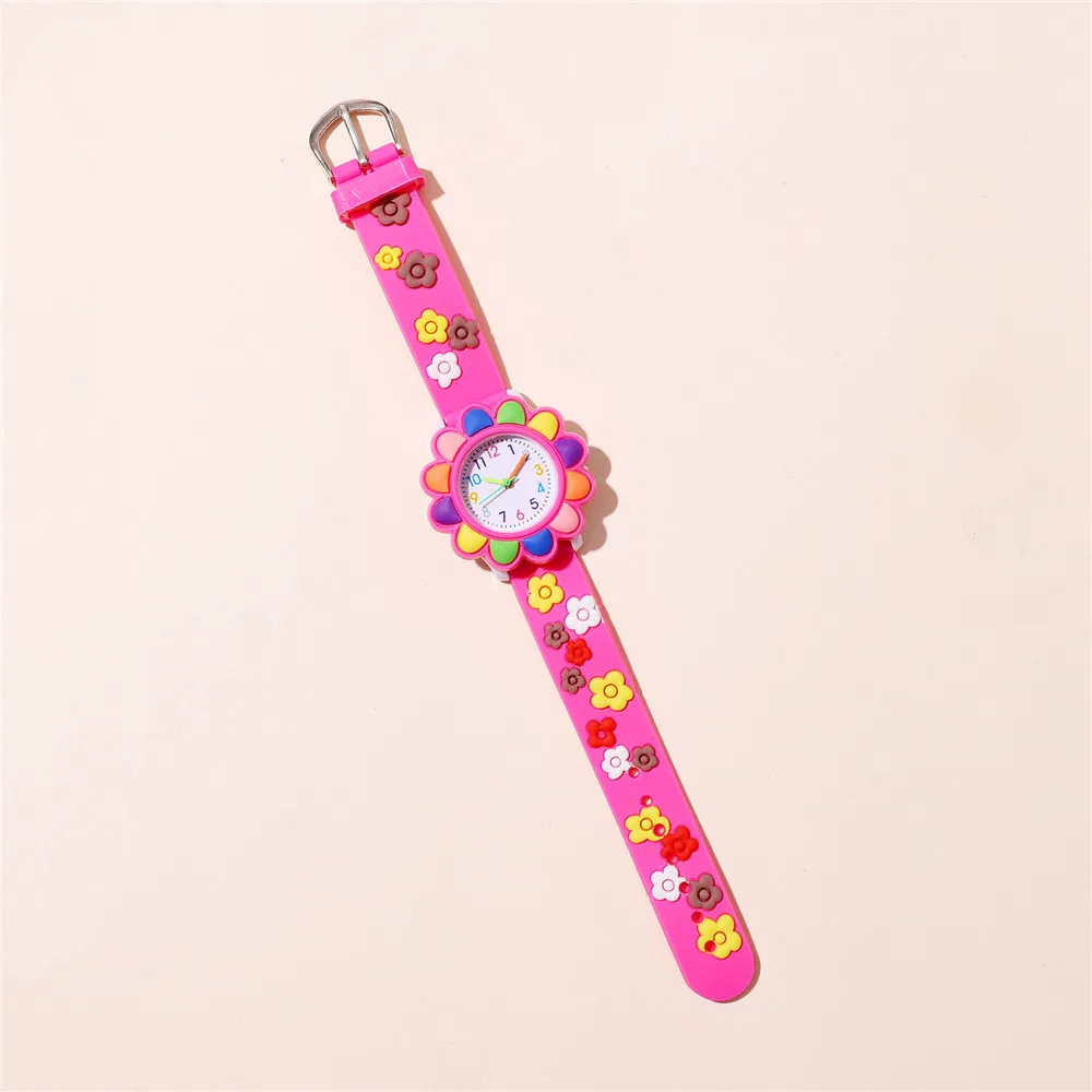 Cute sweet colorful flower cartoon watch 3