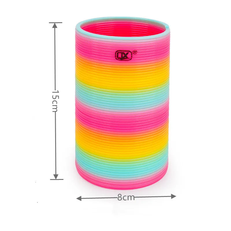 Color Rainbow Circle Funny Magic Toys Early Development Educational Folding Plastic Spring Coil Children's Creative Decompressio