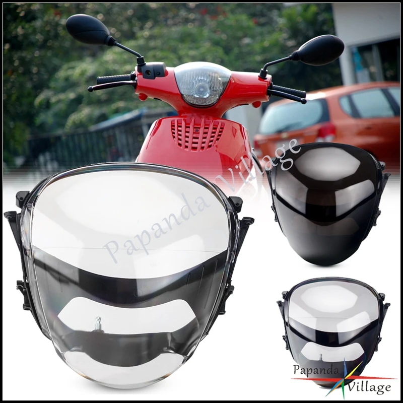 1 Pz Scooter Faro Scudo Per Zip 50 2T Ac 49 2T Zip 100 98 4T Zip 125 92-17 Faro Moto Copertura Luce Anteriore In Vetro