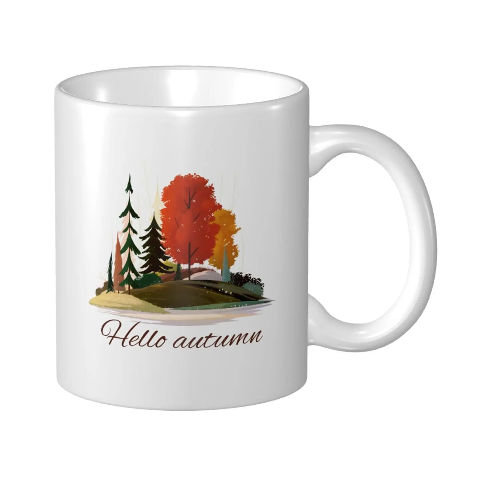 

Coffee Mug Tea Cup"Hello Autumn"Novel Ceramic Mug (11 Oz capacity)
