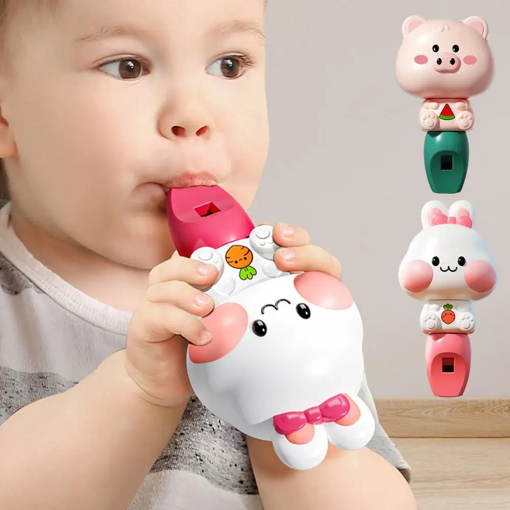 

Rabbit Bunny Pig Whistle Speaker Cartoon Fun Portable Kindergarten Toy Lovely Bright Color Whistle