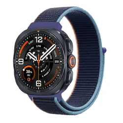 Sports Nylon Loop Band - Durable & Adjustable Bracelet Wristband with Replaceable Belt - Galaxy Ultra 2025 (Deep Sea Army Blue)