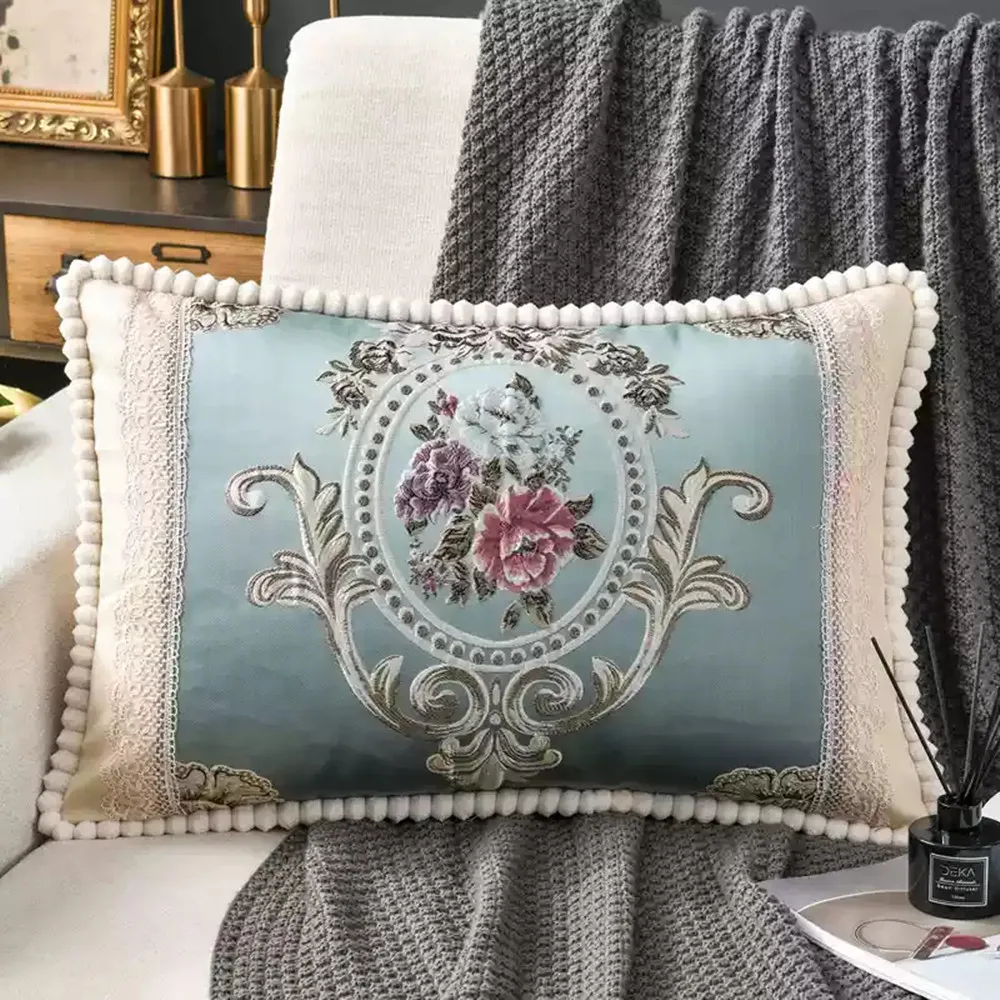 Weiche Chenille Jacquard Nickerchen Zurück Kissen Nacht Schlafen Kissen Kern Wohnzimmer Sofa Kissen Luxus Nacken Unterstützung Wurf Kissen – Detail 6