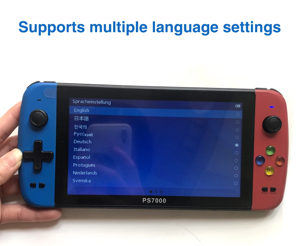 Big screen 7.0 inch PS7000 Handheld Game console  Player built in 3500 more games with 2 wire gamepads support PS1 games