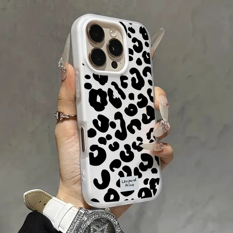 Luxury Pink Leopard Print Shockproof 2-in-1 Phone Case