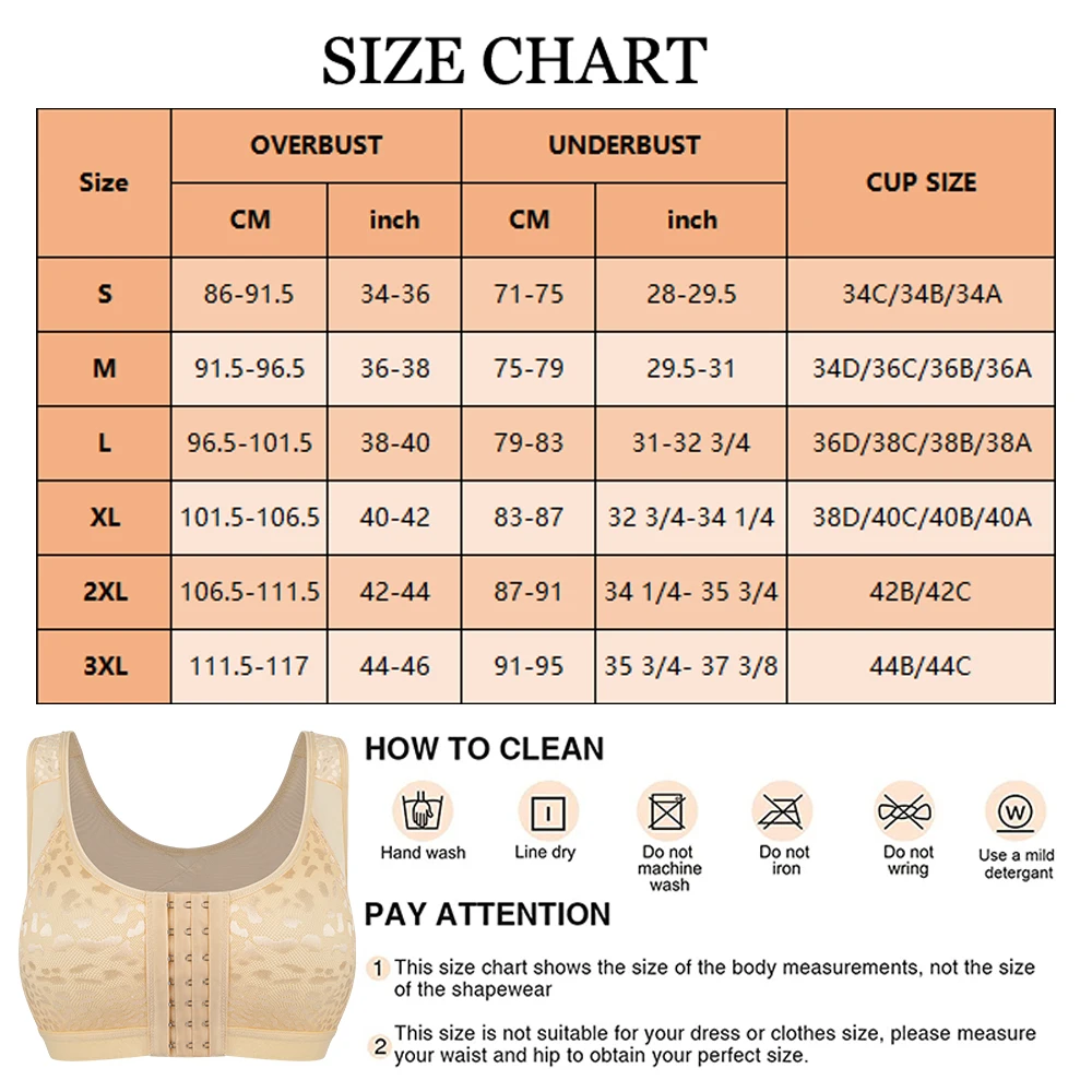 Reggiseno da donna con chiusura frontale in pizzo, senza ferretto, con spalline larghe, supporto push-up, regolabile, traspirante, modellante, lingerie - immagine 2