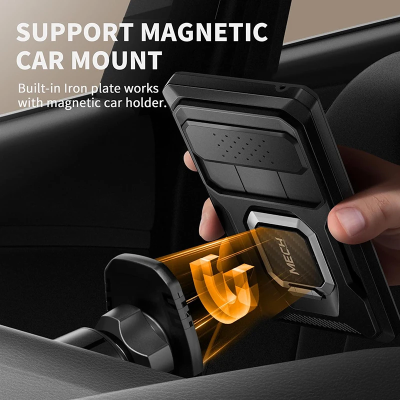 For Google Pixel 8 Case with Slide Camera Cover Ring Kickstand Military Grade Full-Body Shockproof Rugged Protection Phone Case