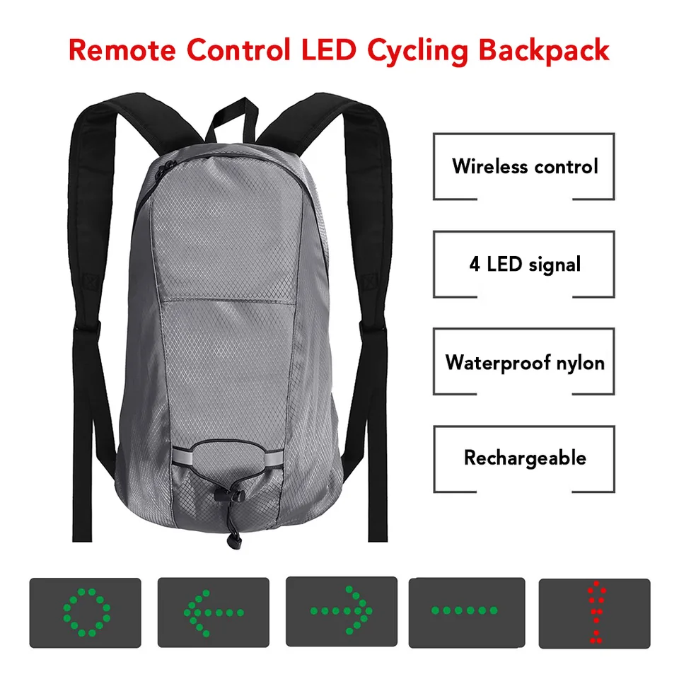 Mochila Con Luces LED Direccionales Mando Inalámbrico